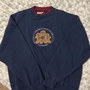 Navy Blue Grandkids Gingerbread Women's Sweatershirt